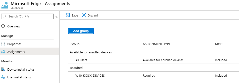 Assigning Edge app to users or devices